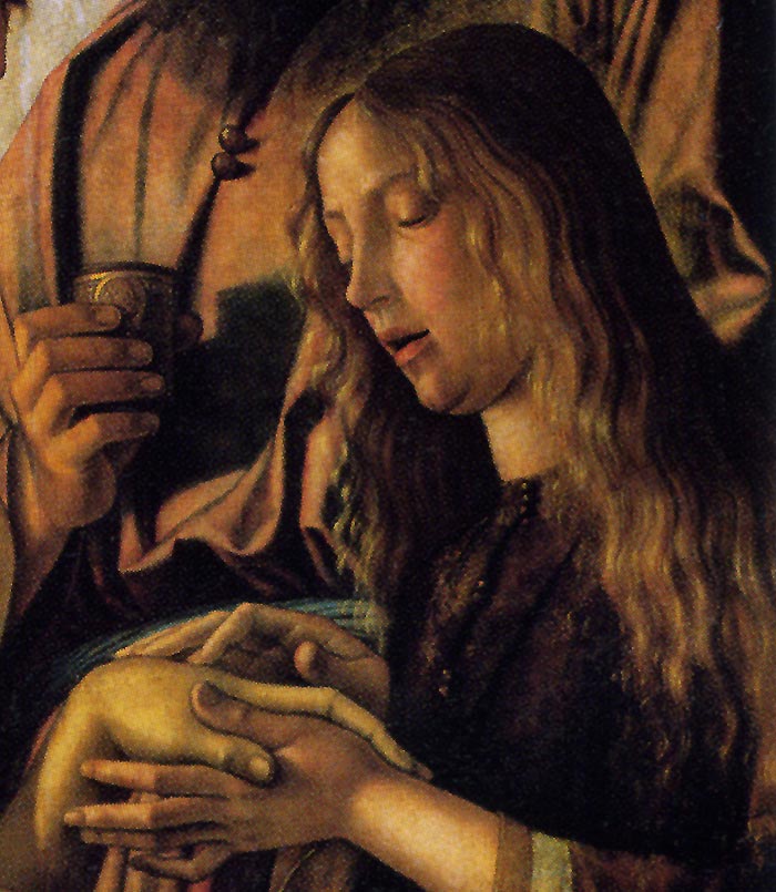Photo:  Giovanni Bellini, Compianto sul Cristo morto (Pietà), detail, ca. 1470